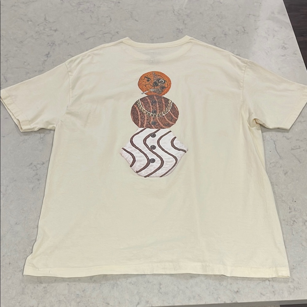 Quartersnacks Halloween snackman tshirt size XL worn twice EUC color is beige